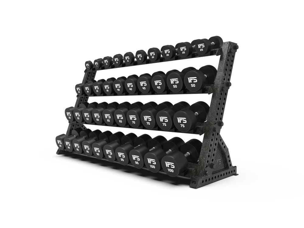 4-Tier Dumbbell Saddle Storage Rack