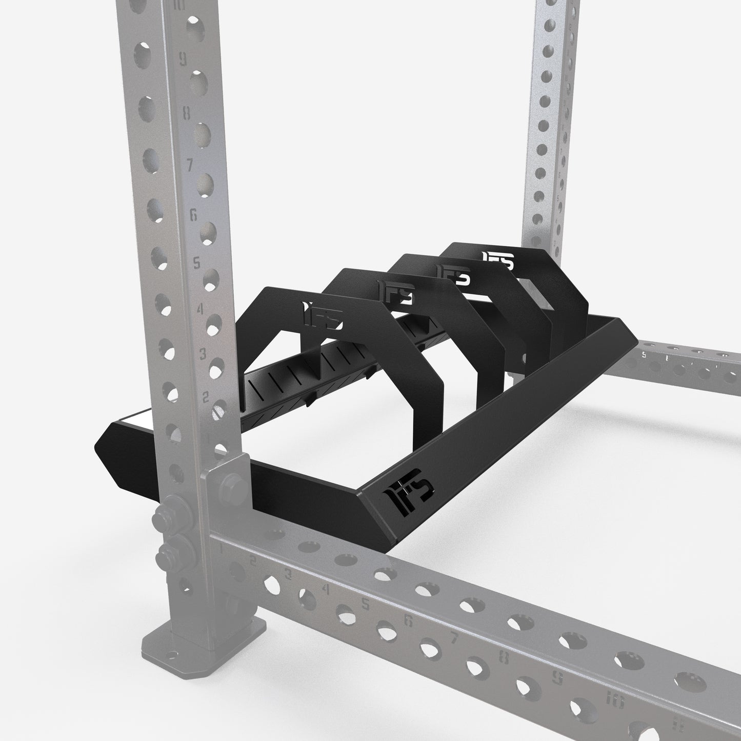 RACK MOUNTED SINGLE POST BUMPER STORAGE SHELF