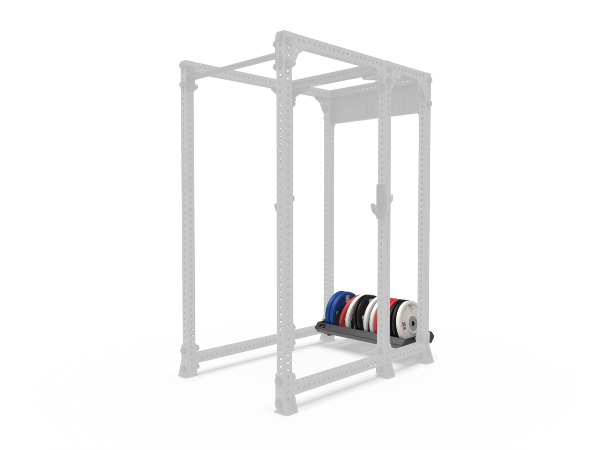 RACK MOUNTED SINGLE-POST BUMPER STORAGE SHELF